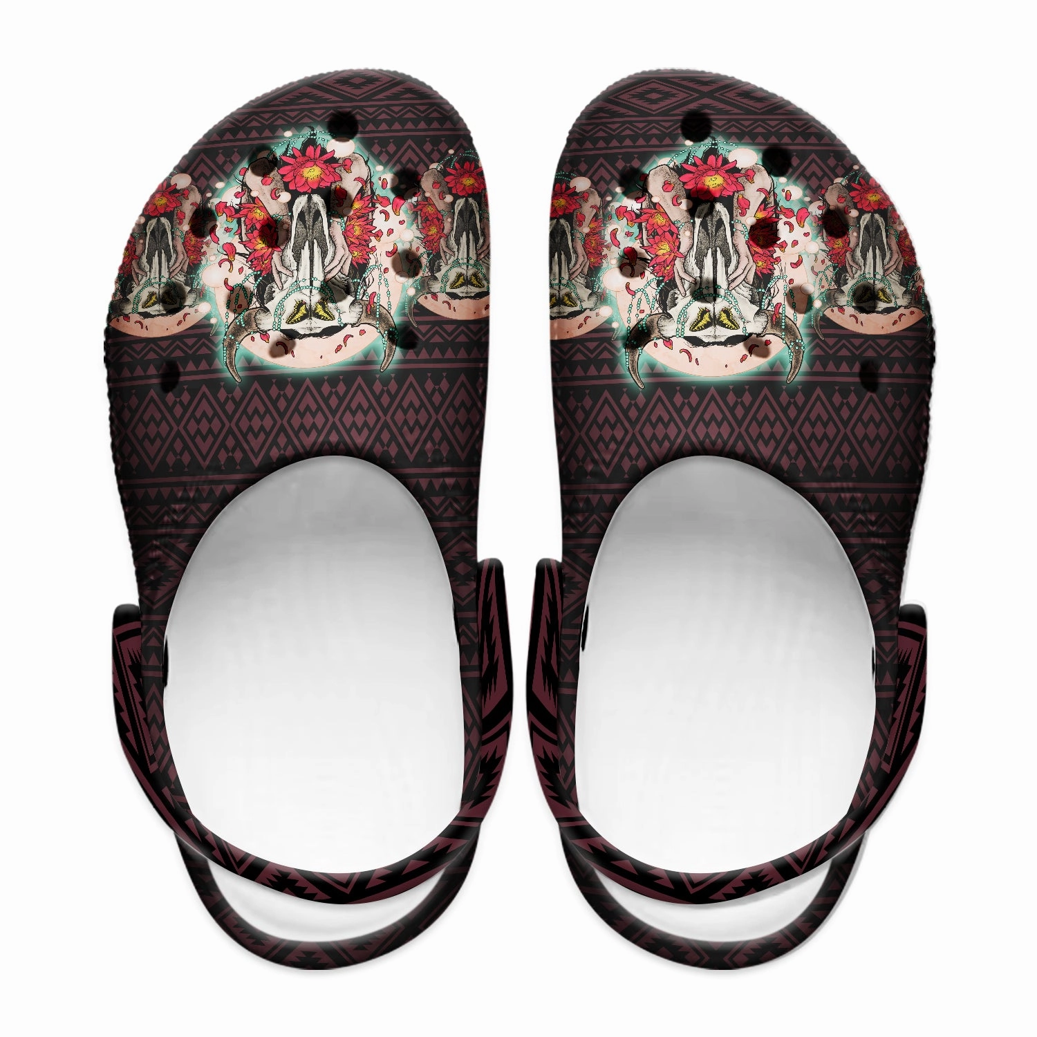 Native Pattern Clog Shoes For Adult and Kid 89209 New Bertuchi Sandals