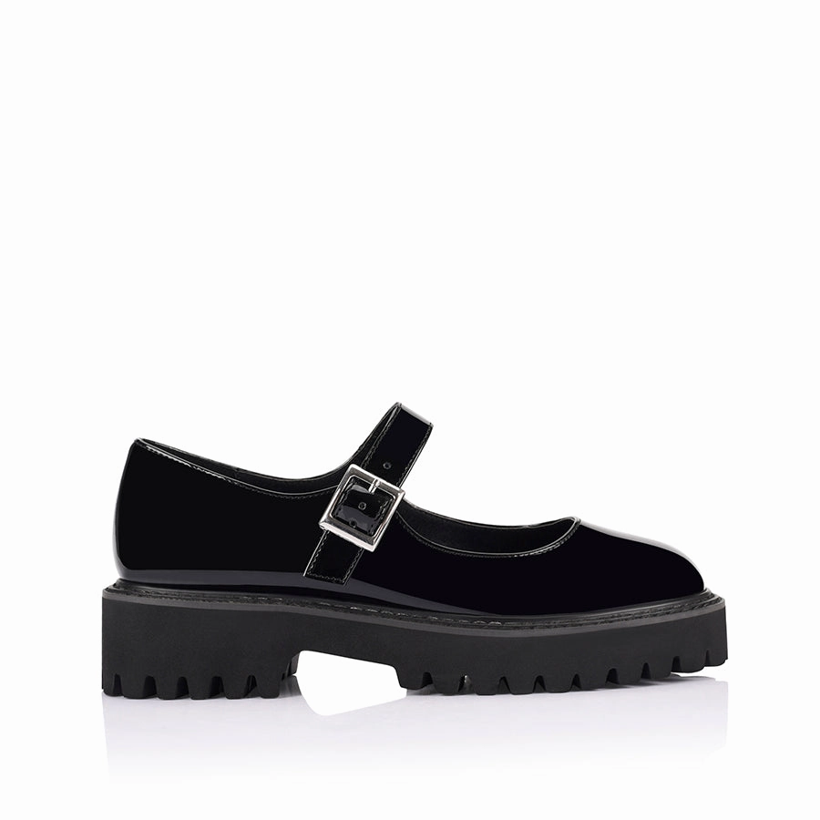 Doc Martens Adrian Loafers Nero Chunky Mary Jane Loafers - Black Patent