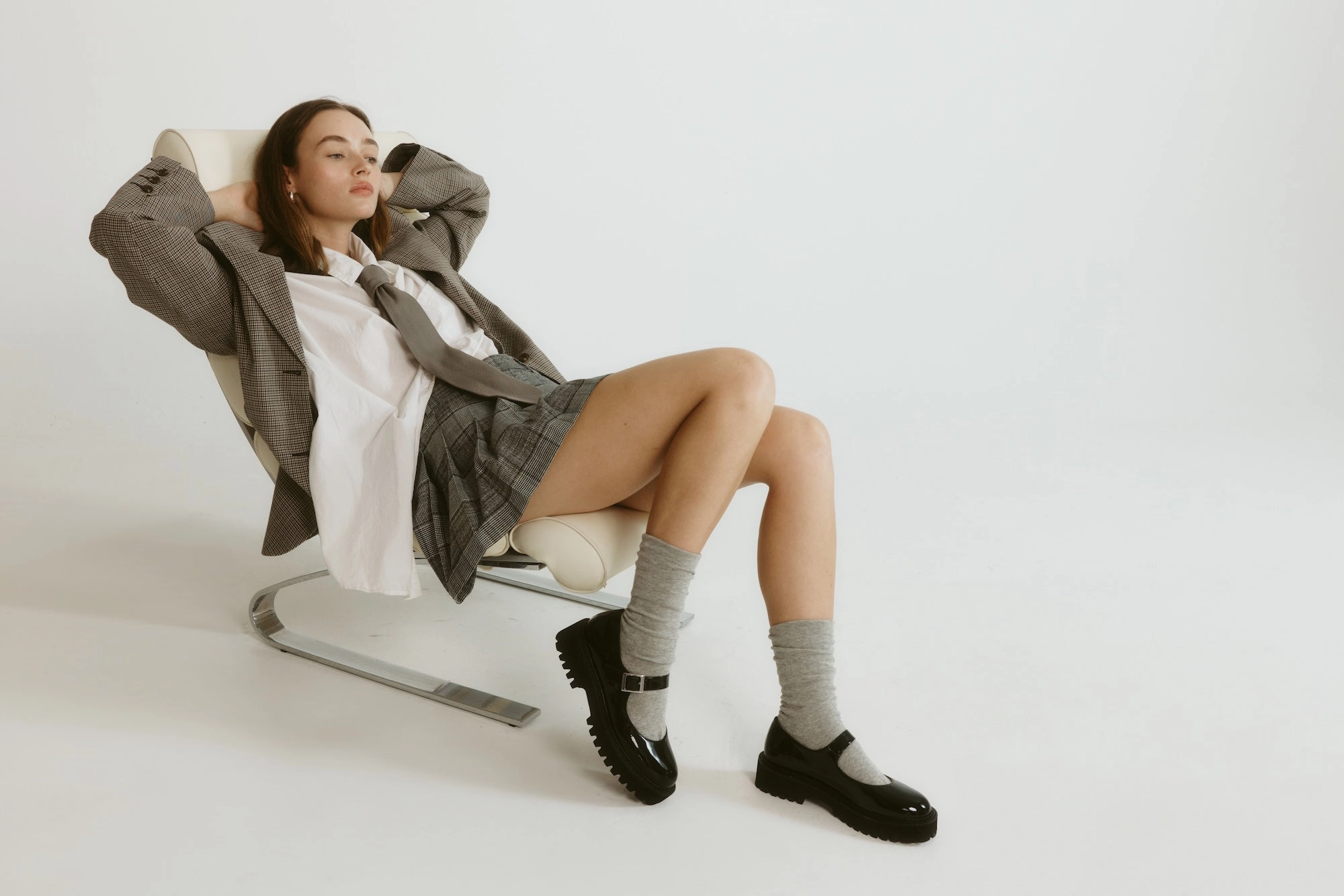 Nero Chunky Mary Jane Loafers - Black Patent Wide Toe Box Loafers