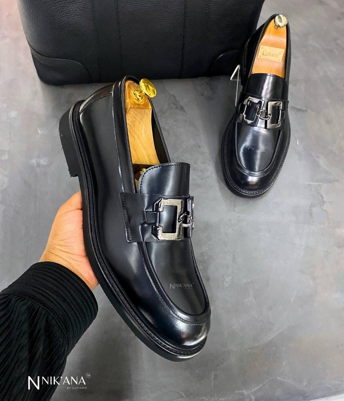 Peacock Shoes Flats iLVi075-Lace up: Black