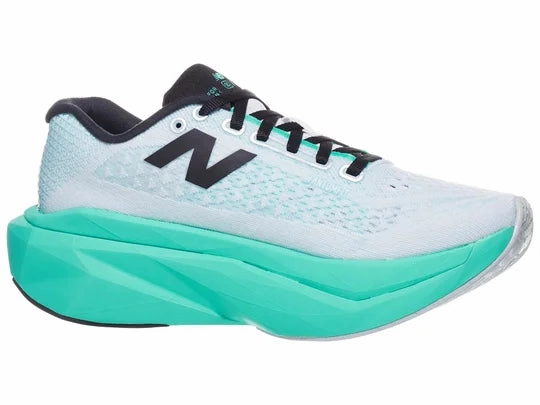 New Balance | FuelCell SuperComp Trainer v3 | Women's | White/Cyber Jade/Silver Metallic/Deep Sea Best Running Spike Shoes