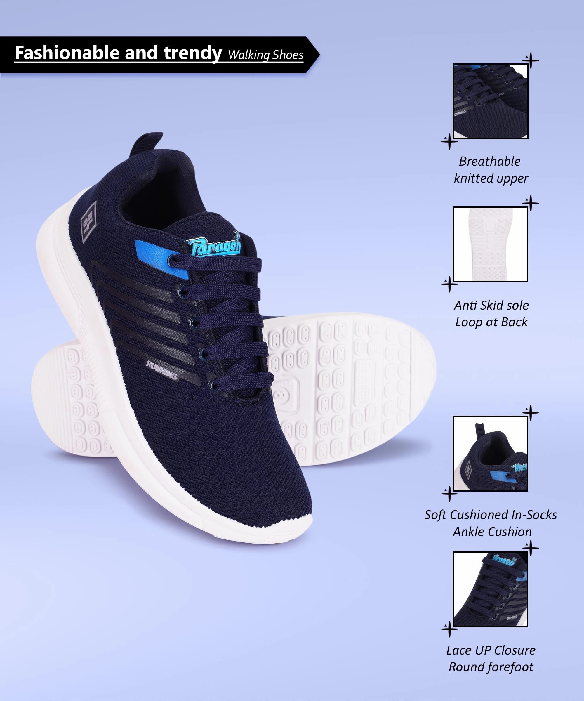 Paragon K1014G Men Casual Shoes | Stylish Walking Outdoor Shoes for Everyday Wear | Smart & Trendy Design  | Comfortable Cushioned Soles White Snow Shoes Casual