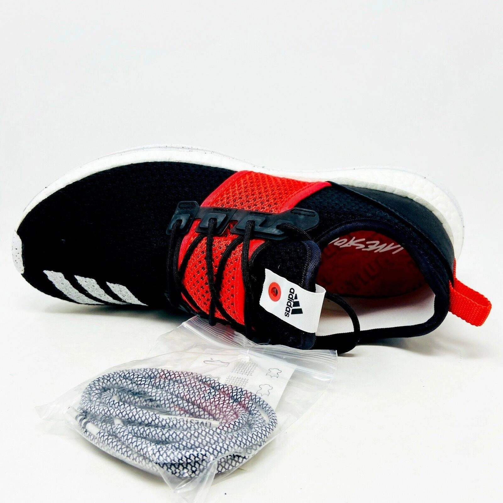 Run Swift 3 Sustainable Running Shoes Adidas Pureboost x Livestock Rhythm Black Red Mens Size 9.5 RARE DS BB5598