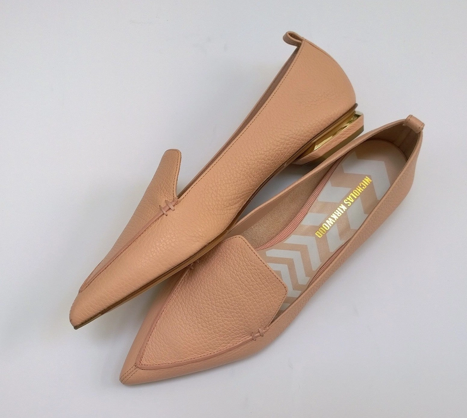 Vagabond Chunky Loafers Nicholas Kirkwood Powder Peach Pink Leather Beya Loafers Flats