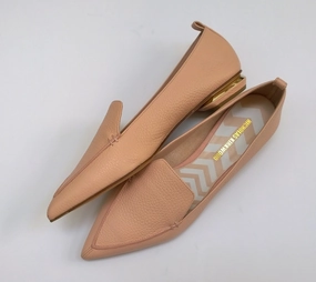 Nicholas Kirkwood Powder Peach Pink Leather Beya Loafers Flats Jacques Soloviere Loafers