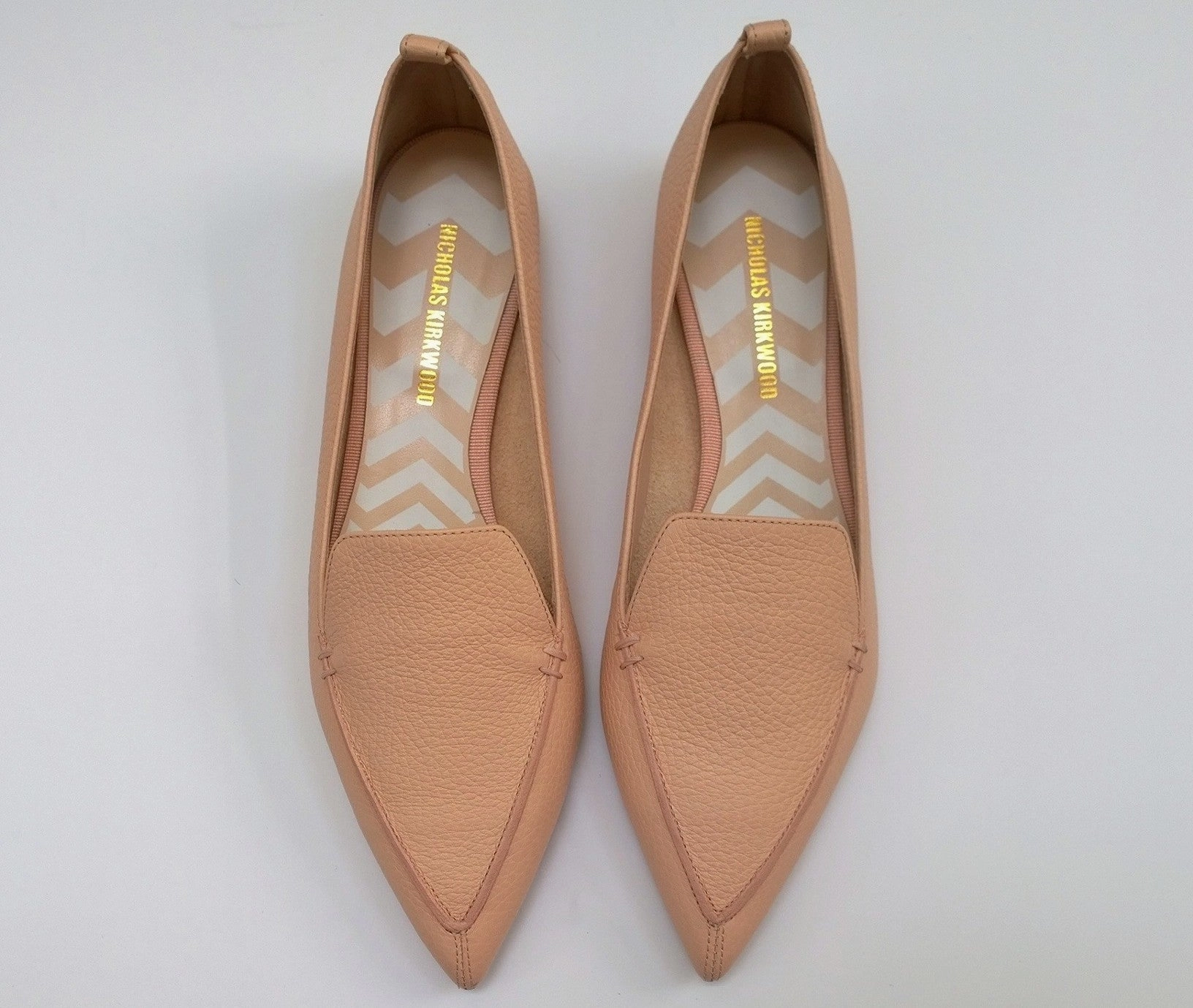 Penny Loafers And Socks Nicholas Kirkwood Powder Peach Pink Leather Beya Loafers Flats