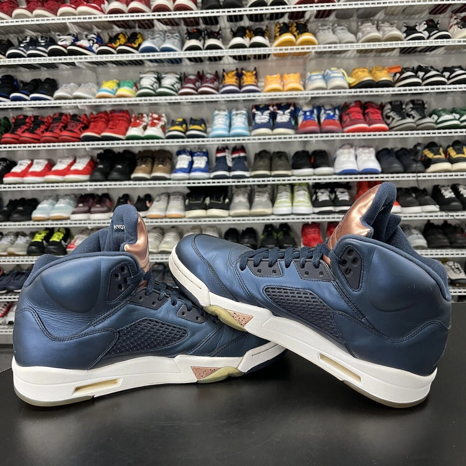 Asics Shoes For Wide Feet Nike Air Jordan 5 Bronze Obsidian Navy White 136027-416 Mens Size 11 No Insoles