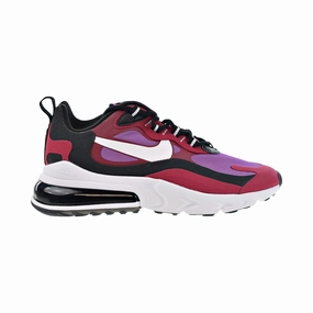 Nike Air Max 270 React Women's Shoes Noble Red-Black-Vivid Purple Asics Dynablast Running Shoes