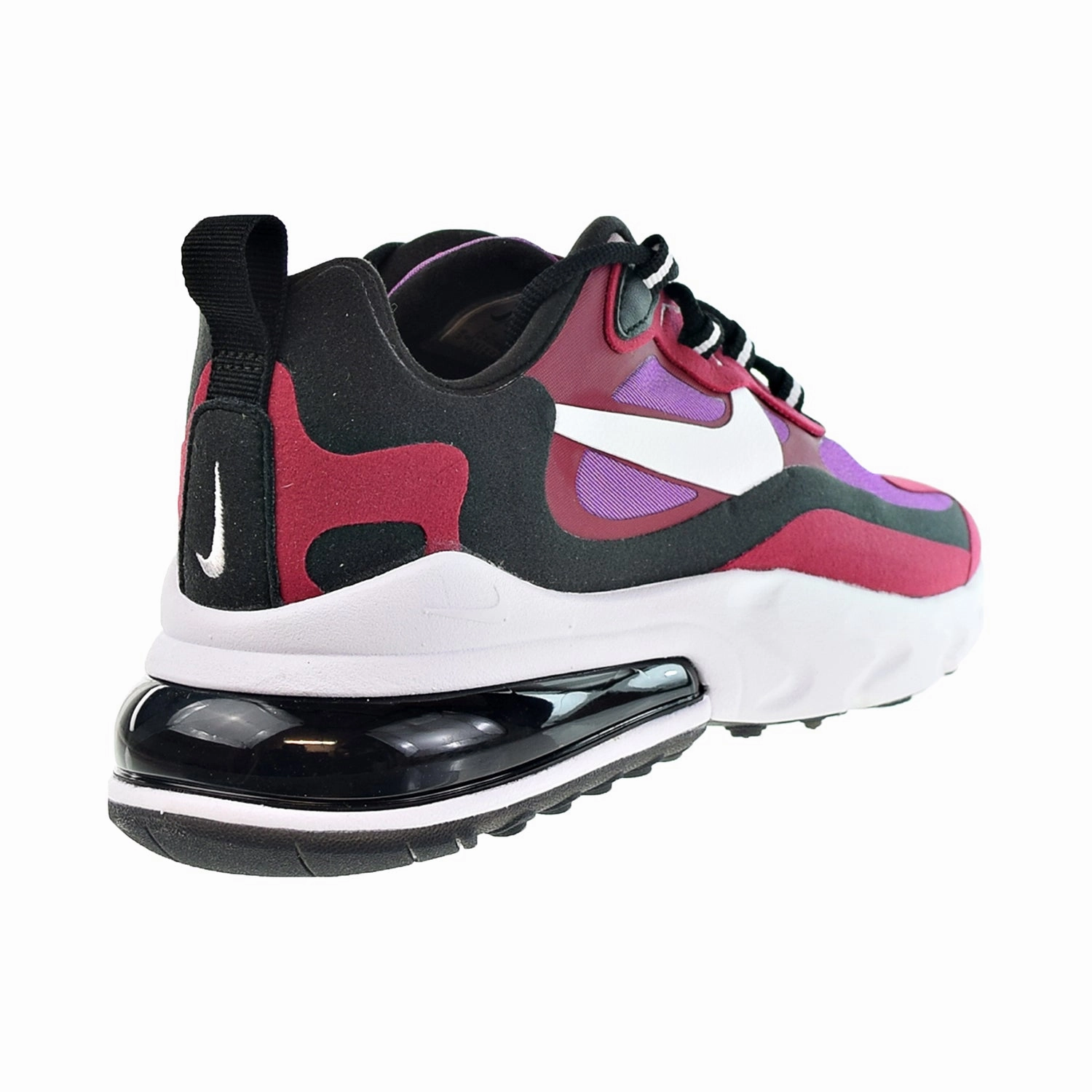 Nike Air Max 270 React Women's Shoes Noble Red-Black-Vivid Purple Women's Asic Running Shoes