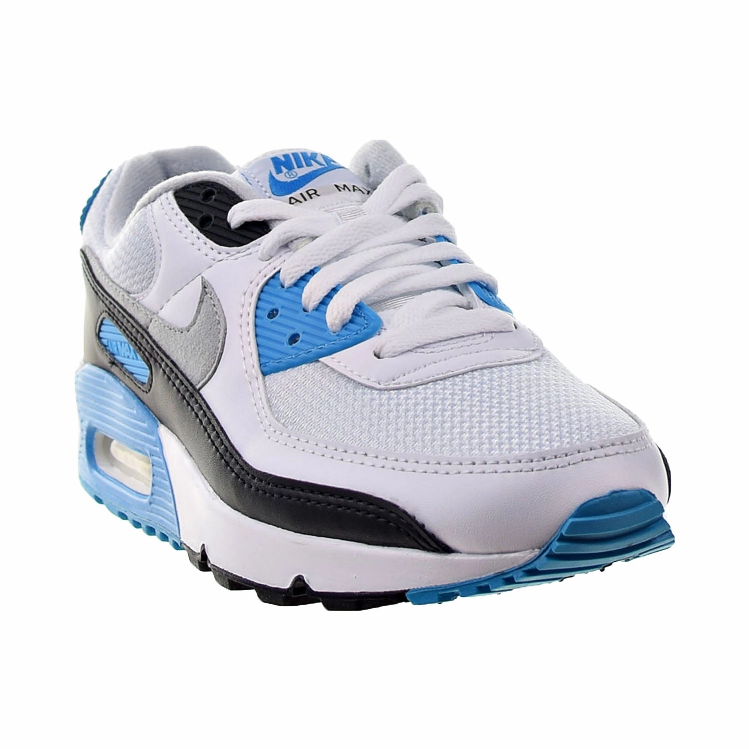 Nike Air Max 90 Men's Shoes White-Black-Grey-Laser Blue Best Walk Run Shoes
