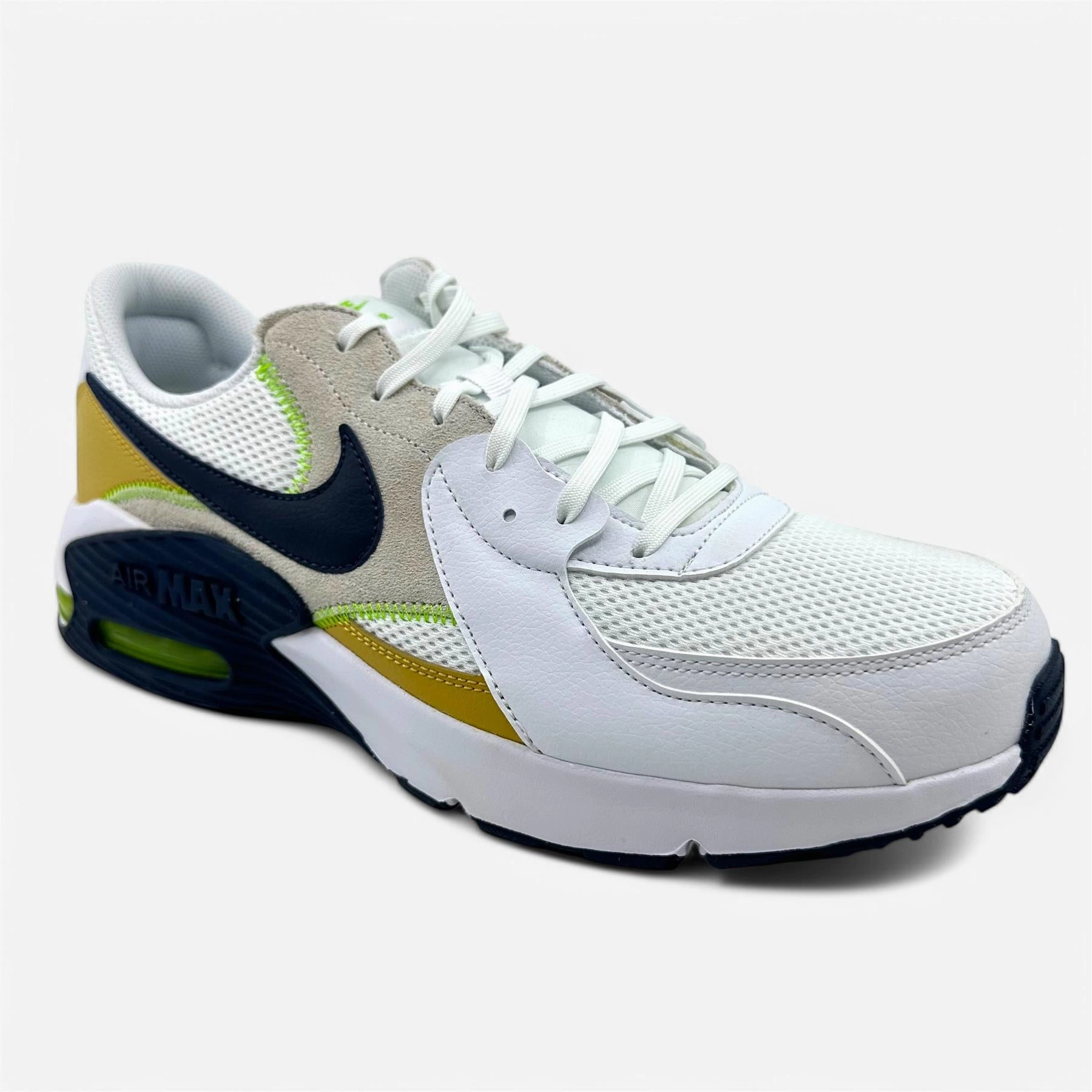 Nike Air Max Excee White Obsidian Wheat Gold Mens Size 13 Athletic Sneaker Road-running Shoes