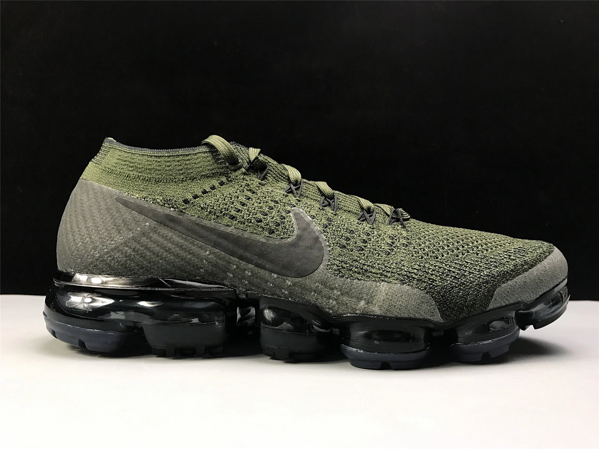Nike Air VaporMax Flyknit Shoes Green Olive Running Best Asics Table Tennis Shoes