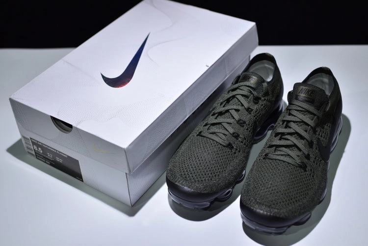 Asics Multicolor Shoes Nike Air VaporMax Flyknit Shoes Green Olive Running