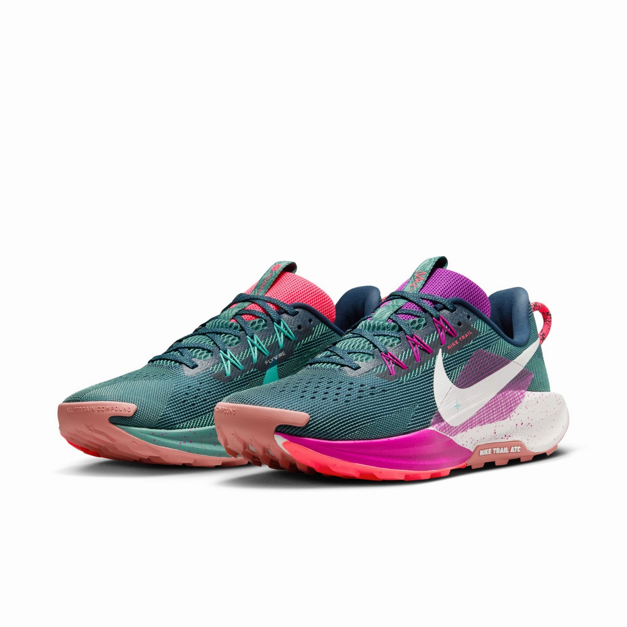 Nike React Pegasus Trail 5 Men's - Armory Navy/Phantom-Vivid Grape Running Track Shoes With Spikes