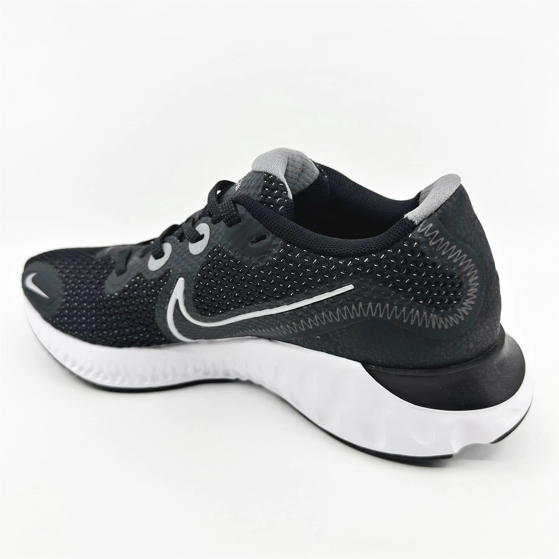 Nike Renew Run Black Metallic Silver White Women Athletic Sneaker CK6360 008 Best Running Shoe For Nurses