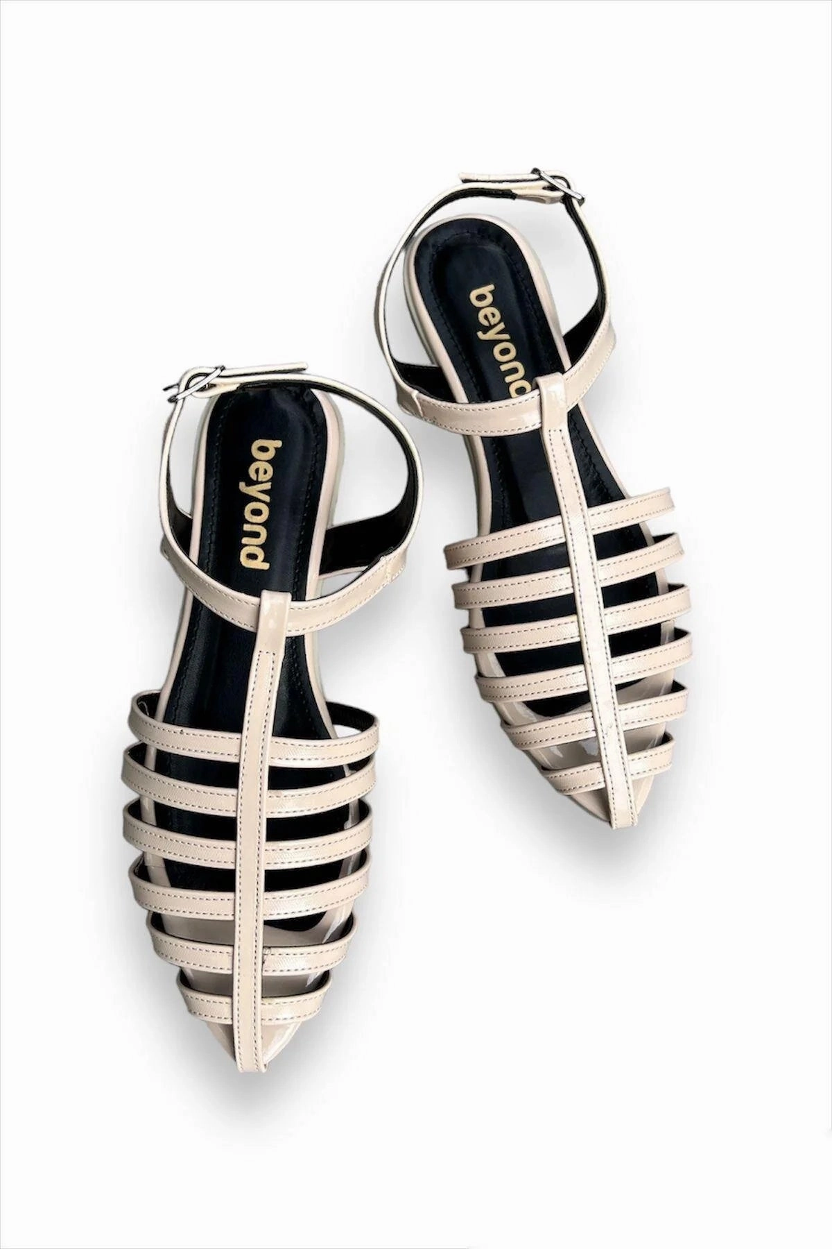 Beyond Women's Ankle Strap Pointed Toe Leather Sandals Sandals Good For Plantar Fasciitis