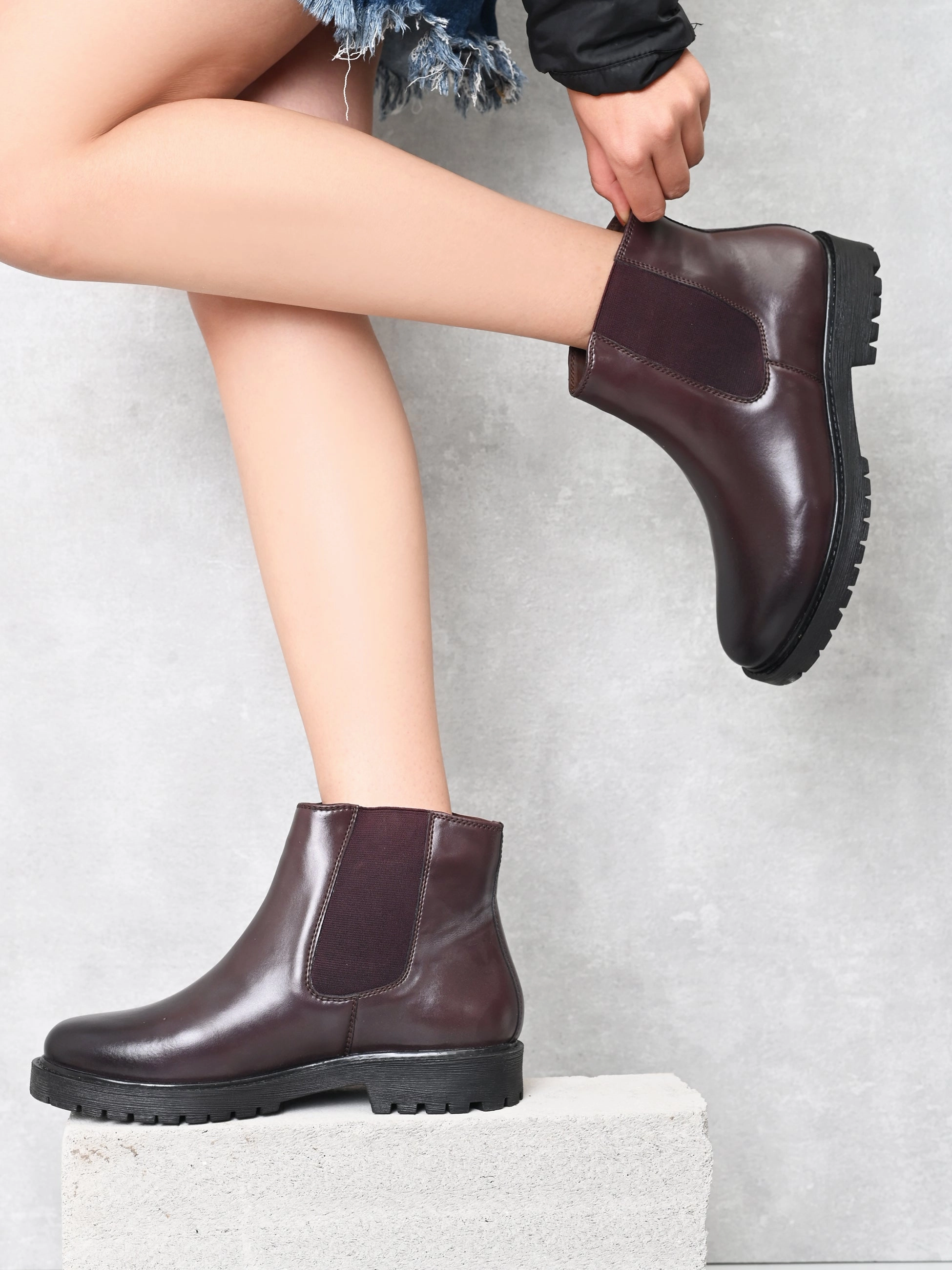 Gilberto Women Cherry Chelsea Boots Shop Casual Shoes Near Me