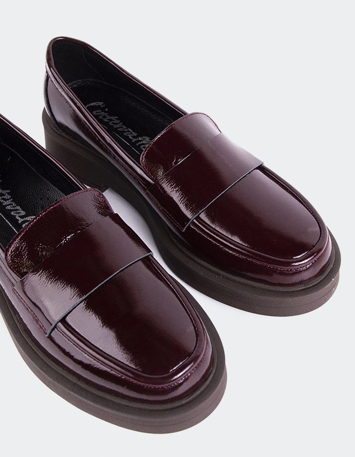Penny Loafers With Arch Support Novee Burgundy Patent