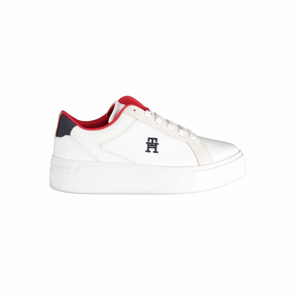 Tommy Hilfiger White Polyester Sneaker Boots That Feel Like Sneakers