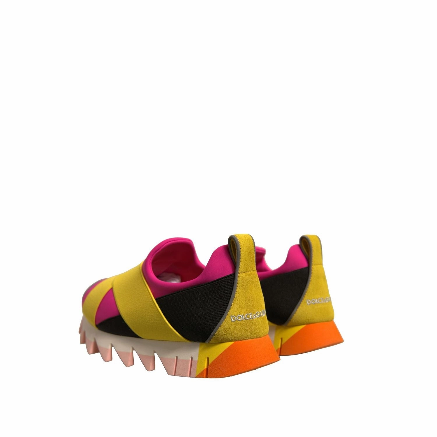 Dolce & Gabbana Multicolor Neoprene Elastic Ibiza Sneakers Shoes Size Sneakers Designer Shoes Under $300