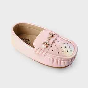 Girls Loafers H502-L30-Pink Loafers In Leather