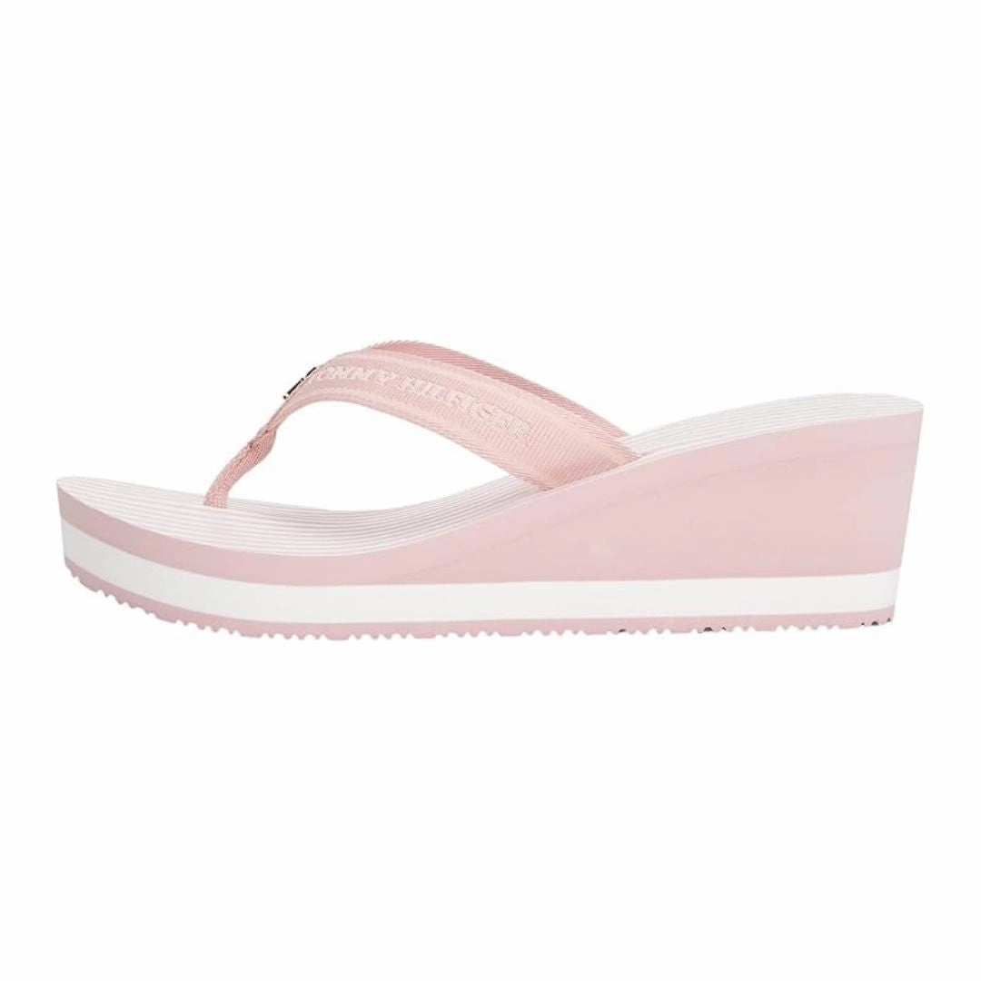 Night Flip Flops Tommy Hilfiger Flip-Flops TH Stripes Wedge Beach Sandal FW0FW08521-PNK