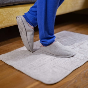 Fuzzy Slides ONSEN Vegan Glue-Free Hemp House Slippers (OC Thread, OC Fleece Lining, Elastic-Free, Synthetic-Free) (100% Biodegradable)