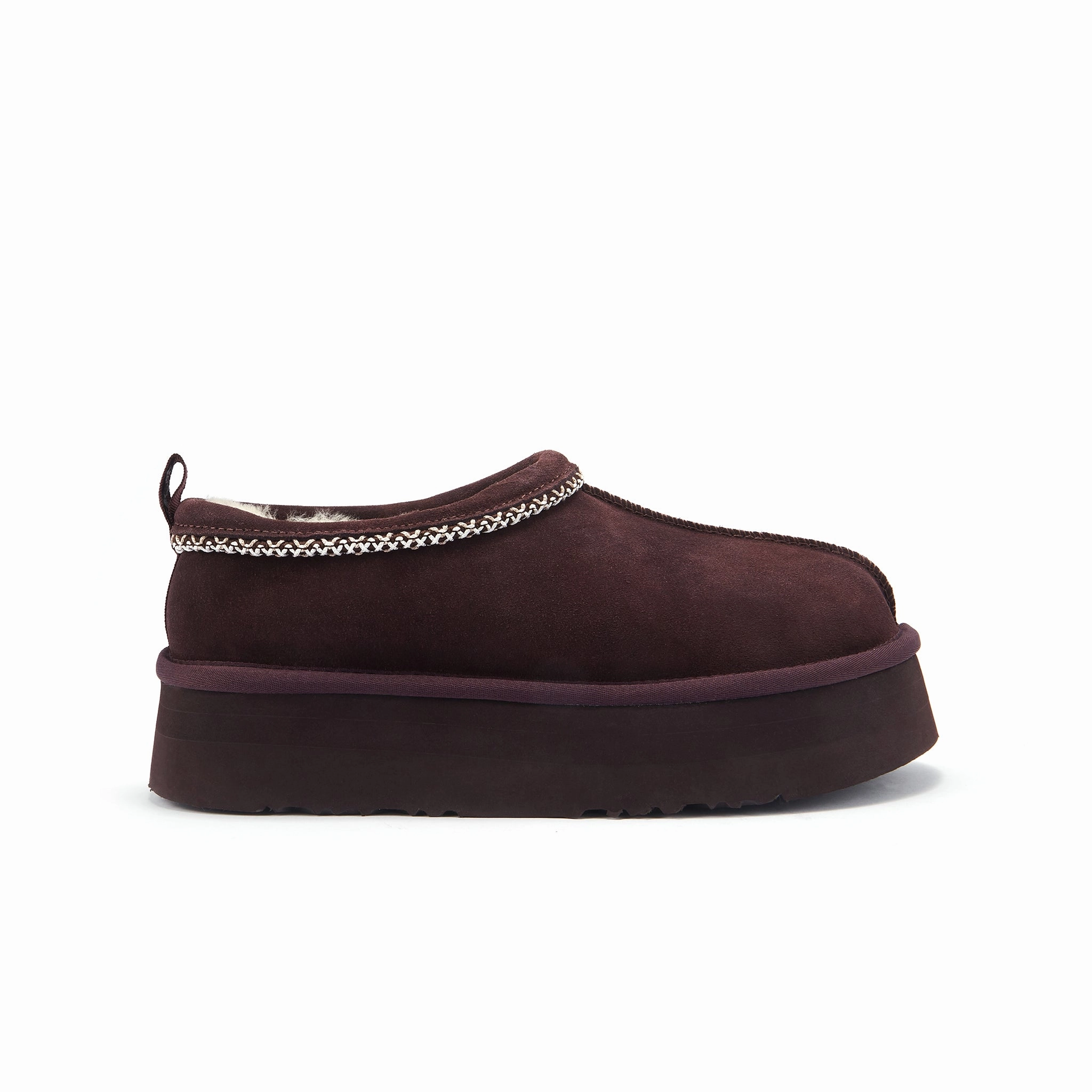 OUTBACK PLATFOAM BRAID PLUM Slides With Bow