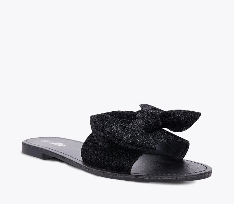 Bow Slider Flat Buckle Shoes