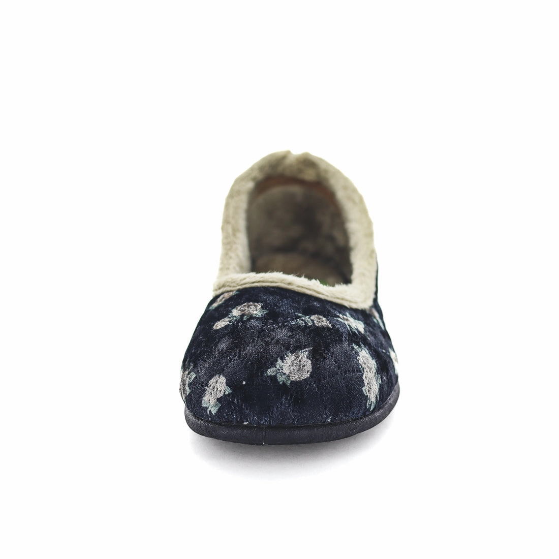 Panda Elgin Women's Slippers - Black Floral Cookie Monster Slippers