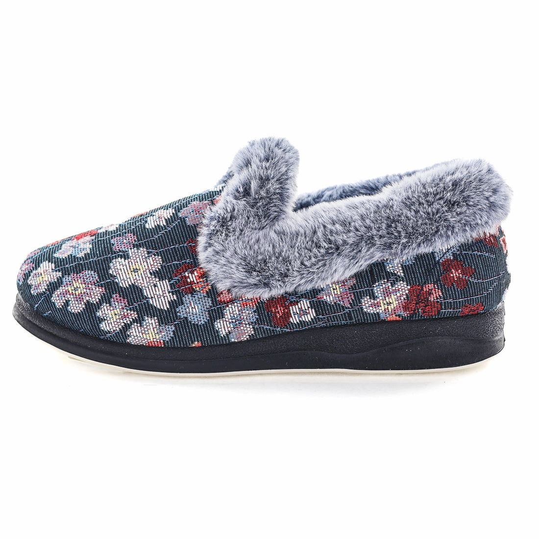 Panda Emille Women's Slippers - Blue Floral Everly Slides