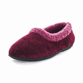 Panda Enuri Women's Slippers - Burgundy Knit Slides Size 7