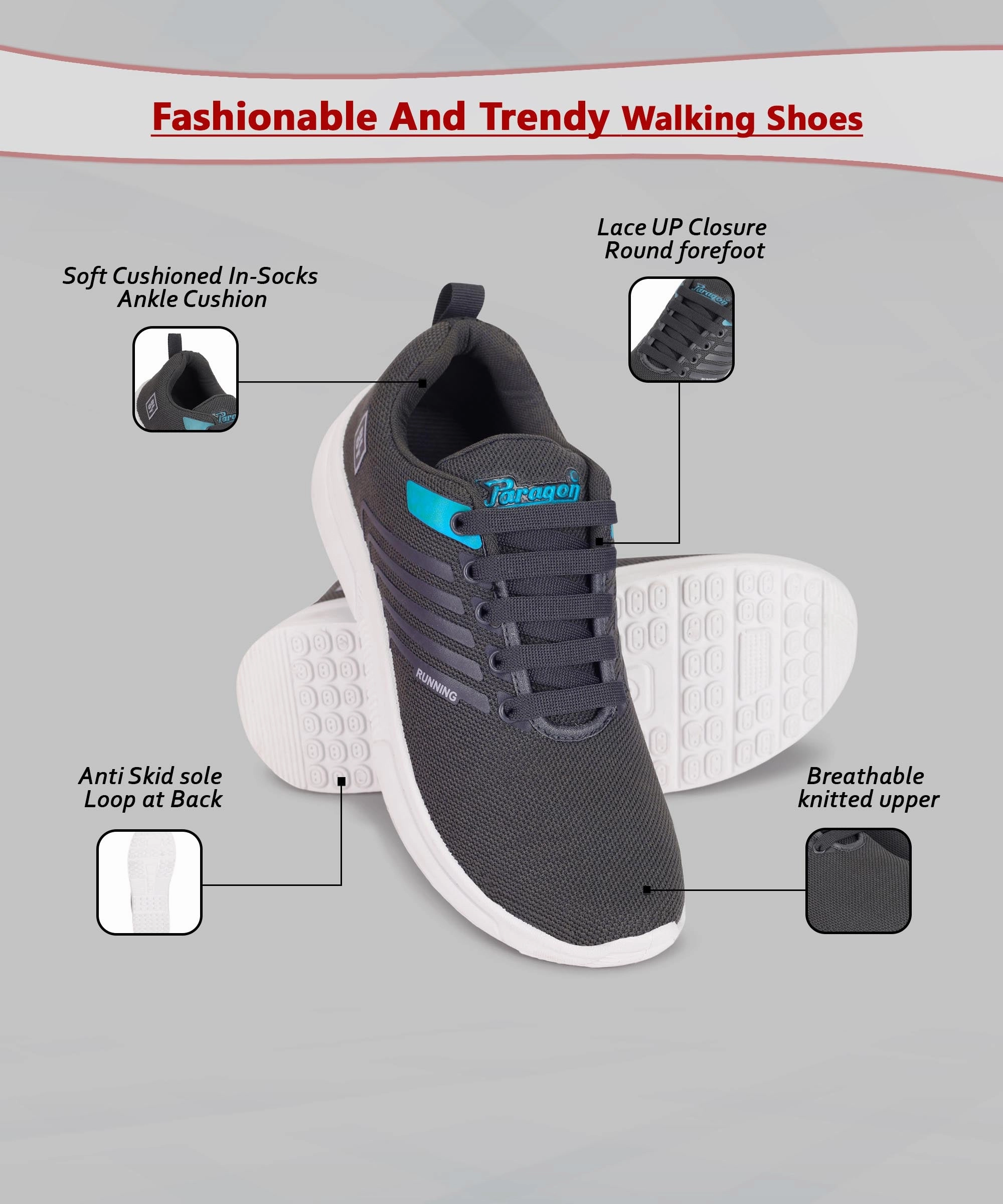 Casual Shoes Size 12 Wide Paragon K1014G Men Casual Shoes | Stylish Walking Outdoor Shoes for Everyday Wear | Smart & Trendy Design  | Comfortable Cushioned Soles White