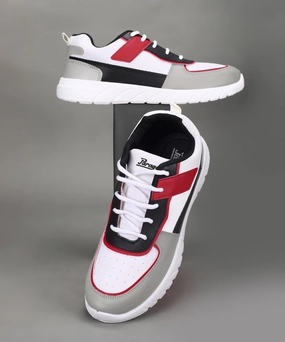 8053 Pisa Leather Platform Casual Shoes Paragon K1022G Men Casual Shoes | Stylish Walking Outdoor Shoes for Everyday Wear | Smart & Trendy Design  | Comfortable Cushioned Soles White