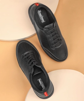 Paragon Max K1013G Men Casual Shoes | Stylish Walking Outdoor Shoes for Everyday Wear | Smart & Trendy Design  | Comfortable Cushioned Soles Black Wally Patriotic Casual Shoes