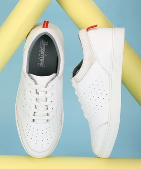 Paragon Max K1013G Men Casual Shoes | Stylish Walking Outdoor Shoes for Everyday Wear | Smart & Trendy Design  | Comfortable Cushioned Soles White Lace-up Casual Shoe