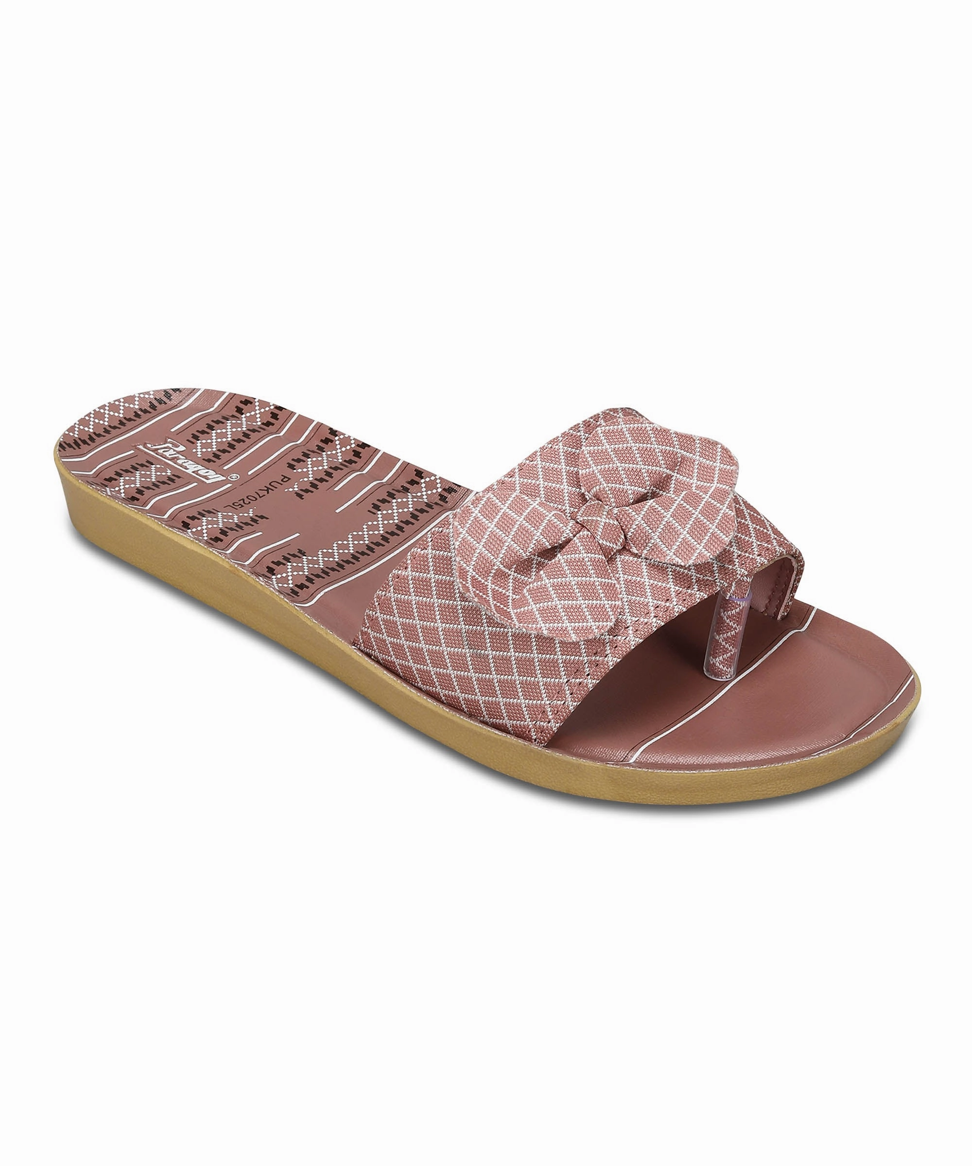 Tabi Flip Flops Paragon PUK7025L Womens Pink-Grey Sliders with Cushioned Sole for Everyday Use
