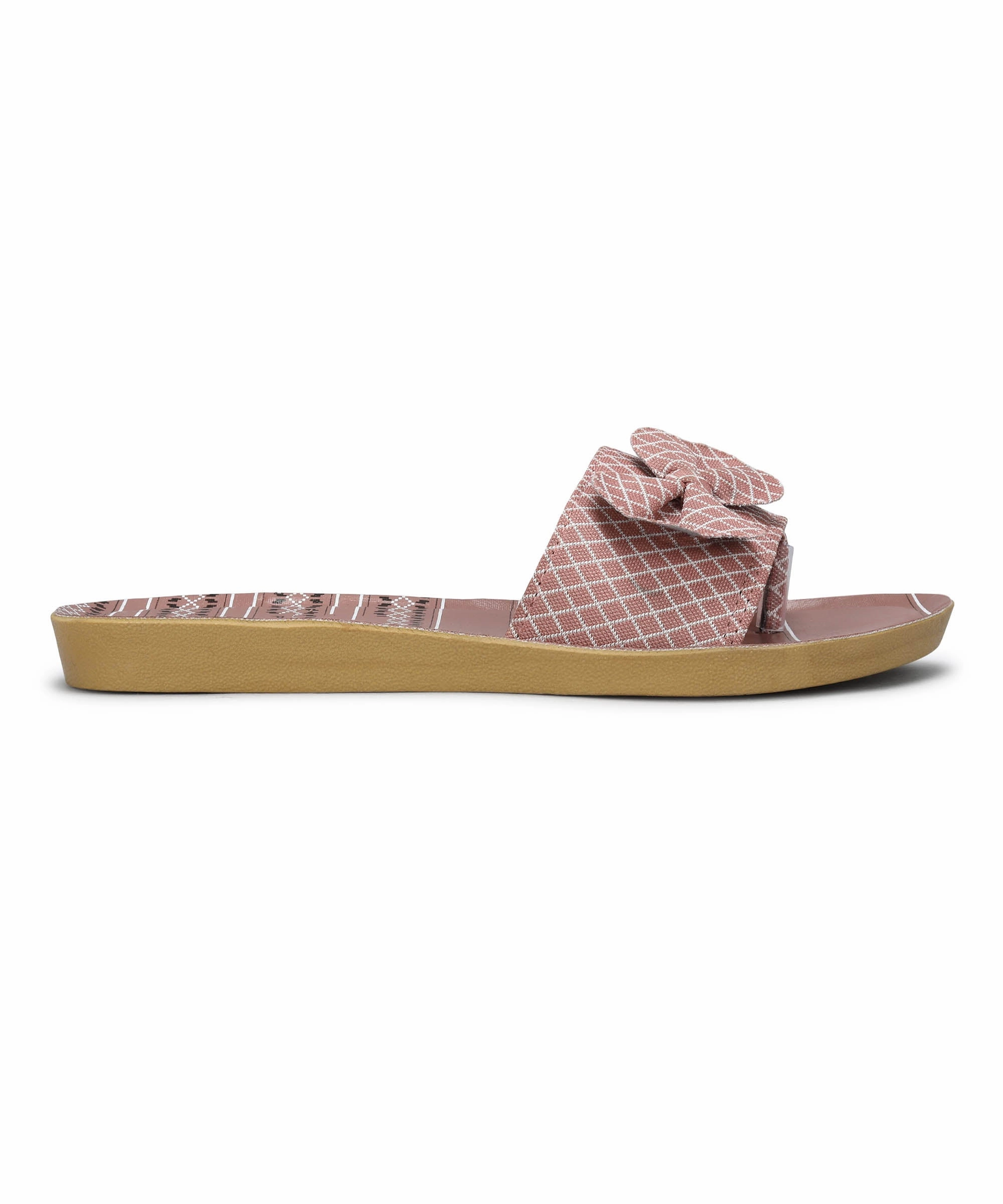 Paragon PUK7025L Womens Pink-Grey Sliders with Cushioned Sole for Everyday Use Kino Flip Flops