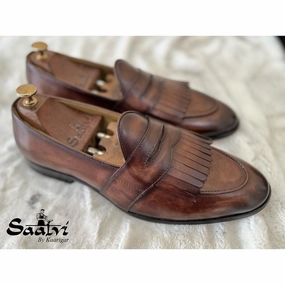 Penny Loafers With Fringes Beef Roll Penny Loafers