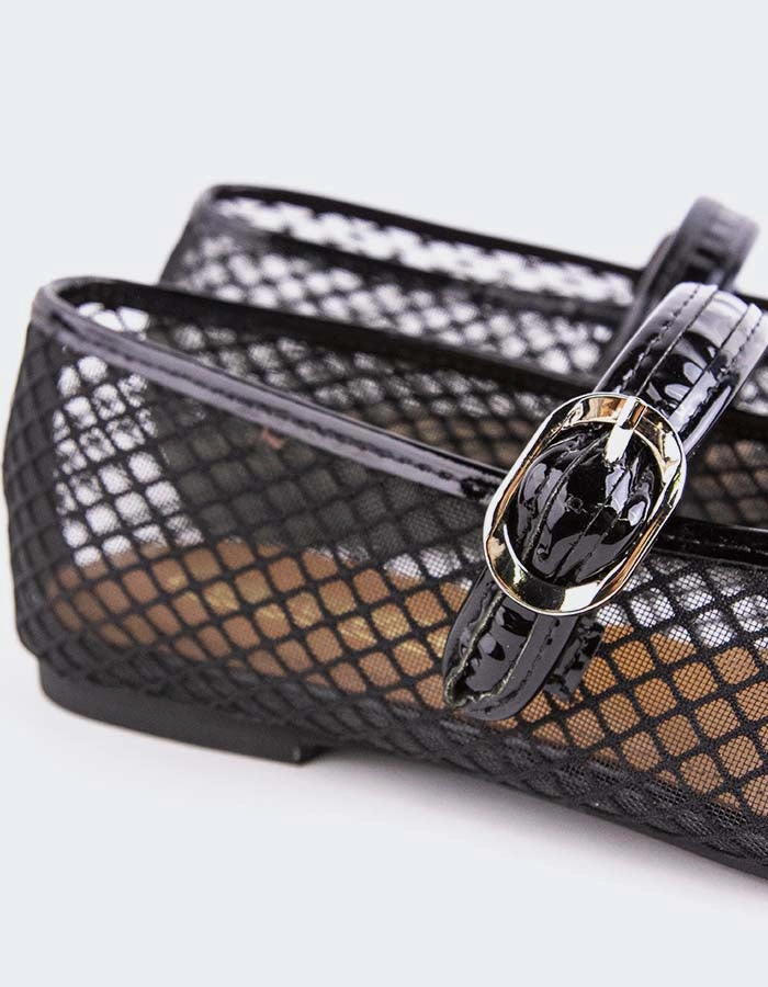 Meshu Black Mesh Best Flat Shoes For Squats