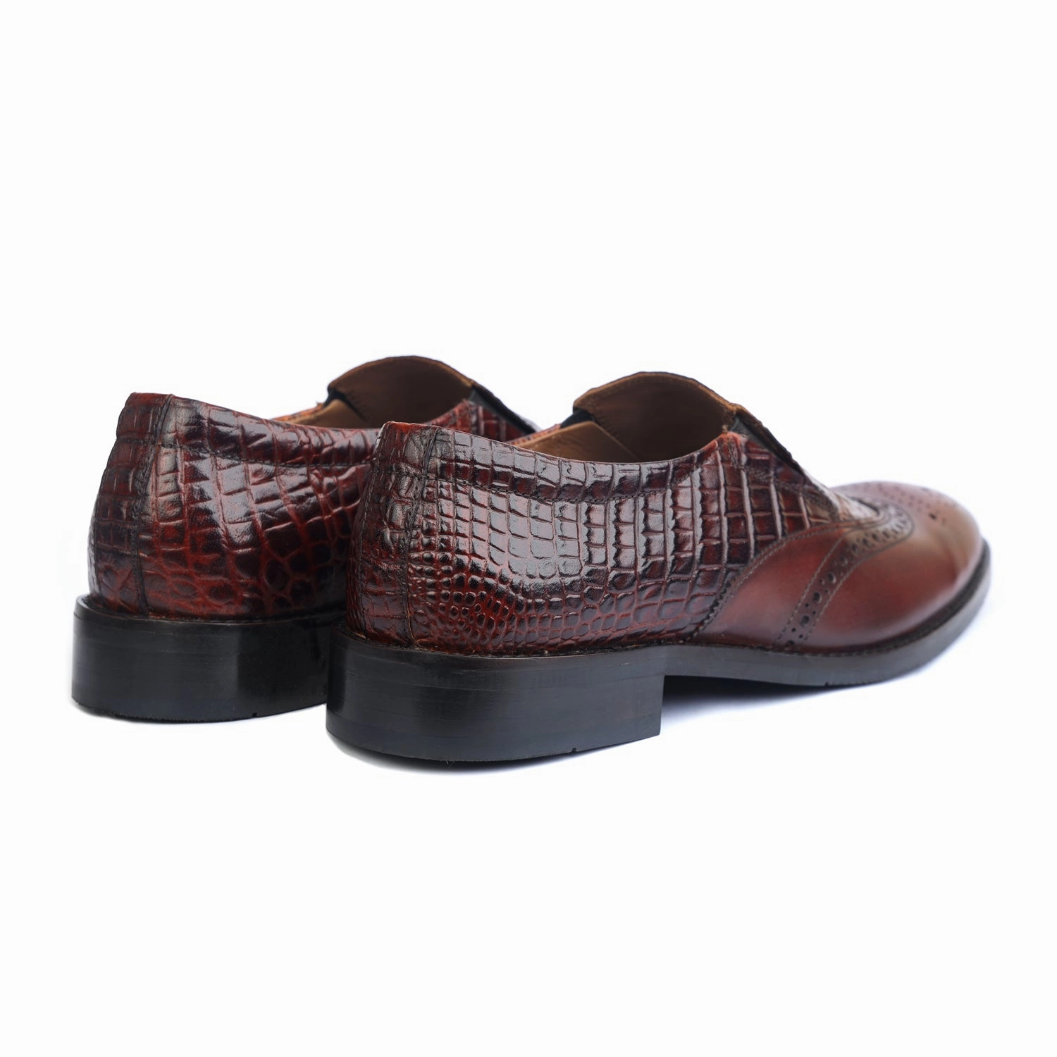 Hugo Boss Loafers Brown Crocodile Loafers