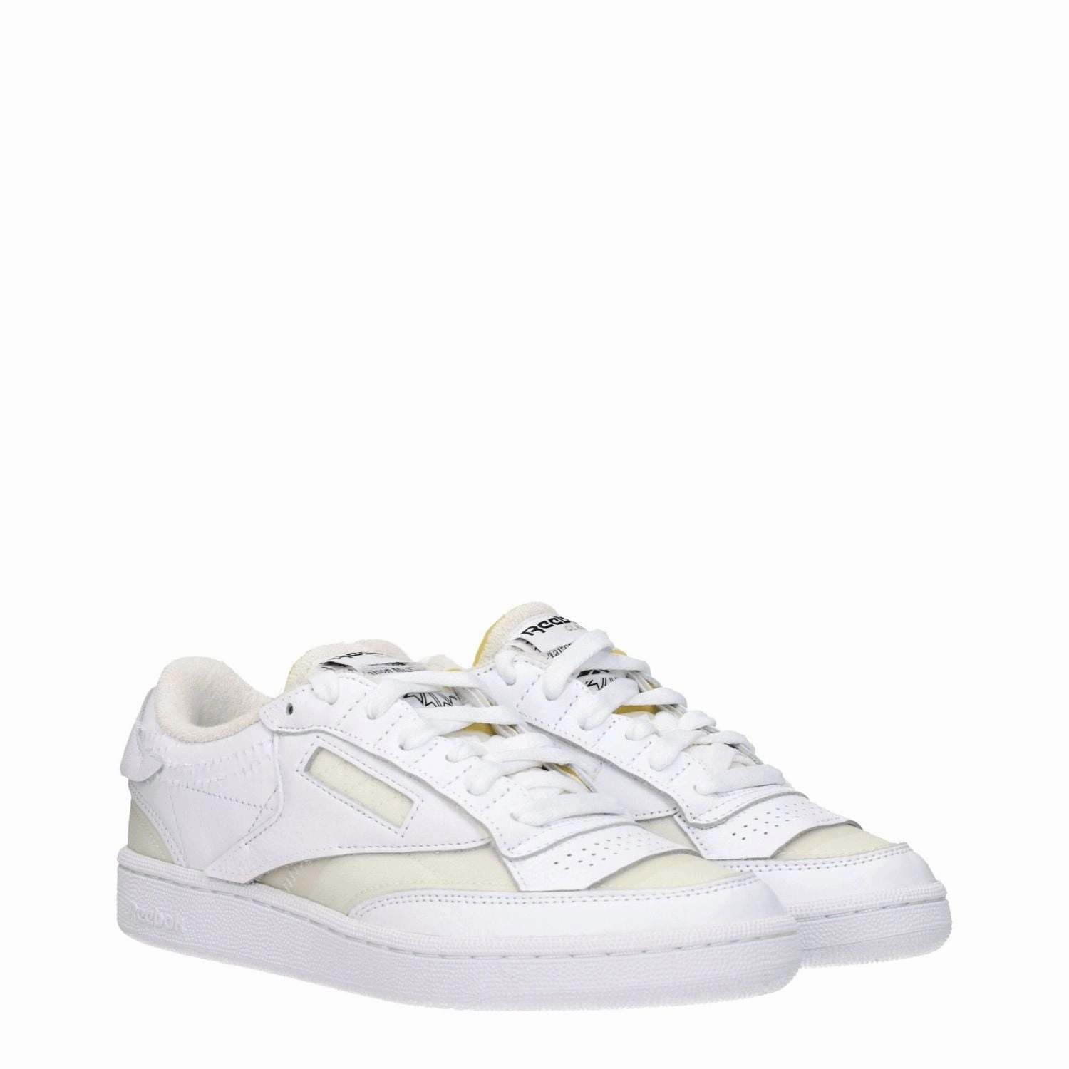Maison Margiela White Fabric Low Top Sneakers Low Bar Squat Flat Shoes