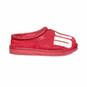 UGG Tasman Chopd Rich Red Slippers - Men's Slippers With Velcro Straps