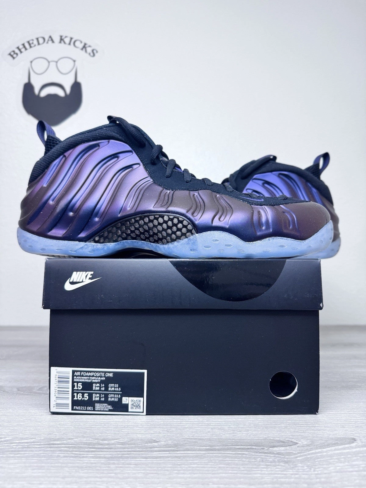 Size 15 - Nike Air Foamposite One Eggplant (2024) FN5212-001 Brand New Buy Asics Wrestling Shoes