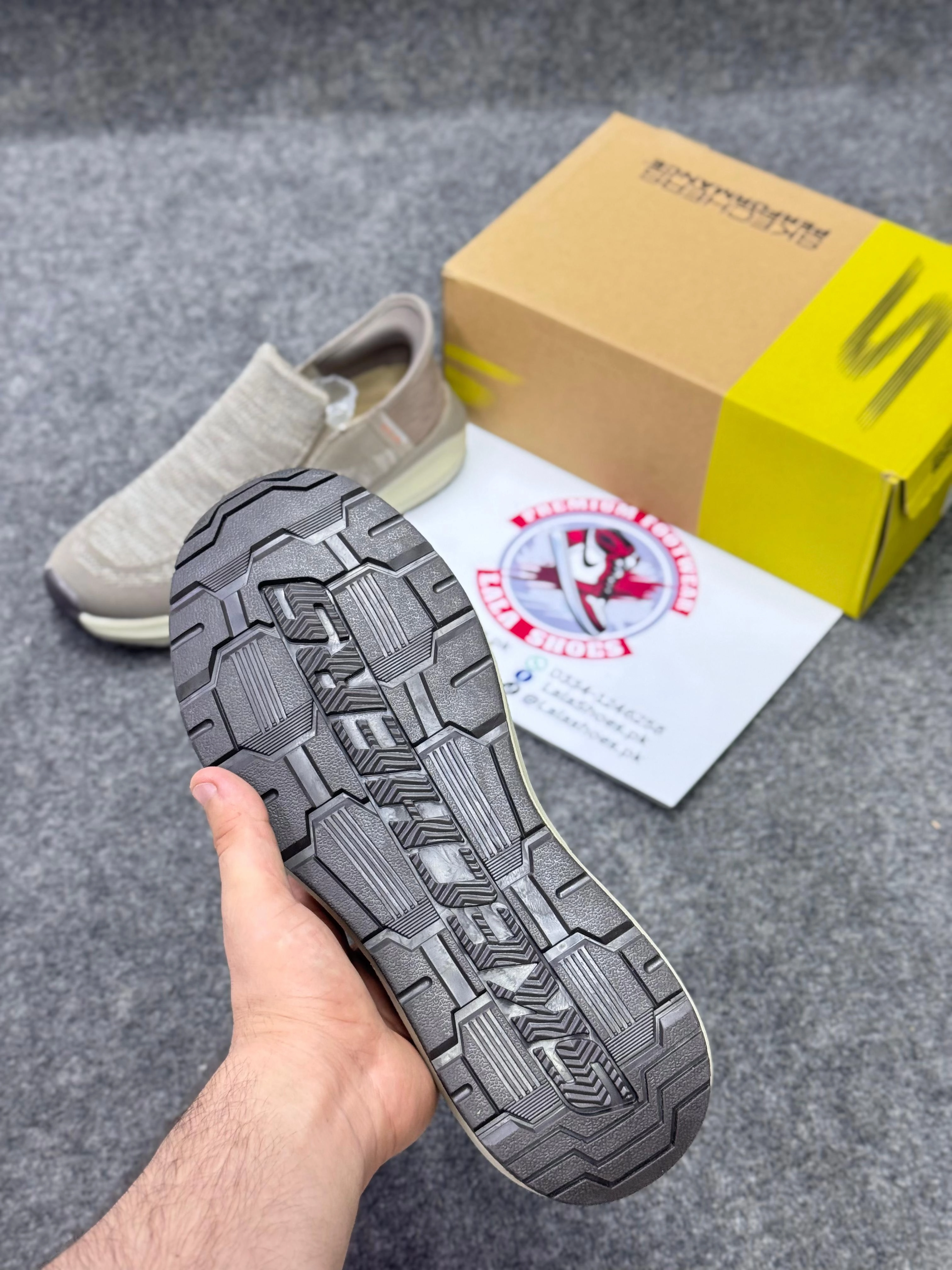 Arch Supporting Running Shoes Skechers Slip-ins: Max Cushioning Hyper Burst Khaki 24758, Running Shoes in Pakistan