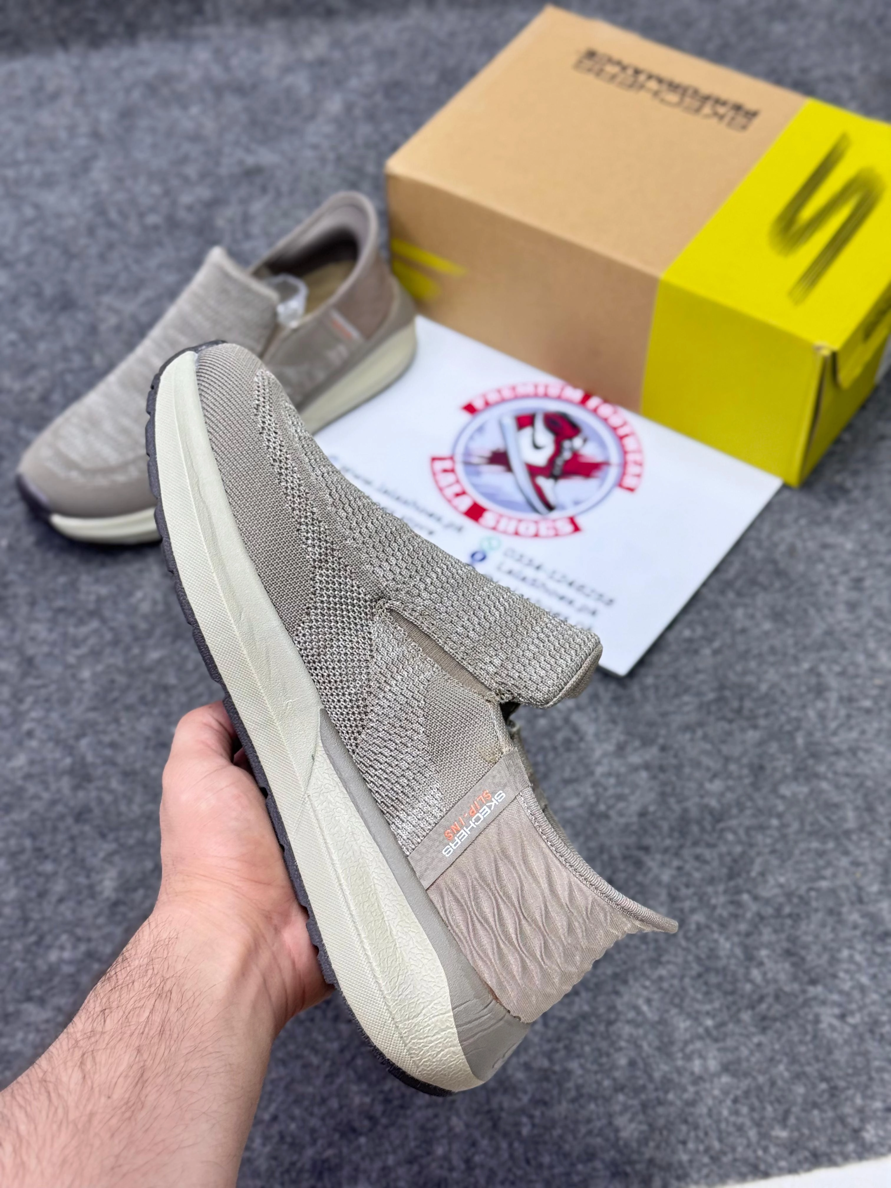 Cool Shoes Running Skechers Slip-ins: Max Cushioning Hyper Burst Khaki 24758, Running Shoes in Pakistan