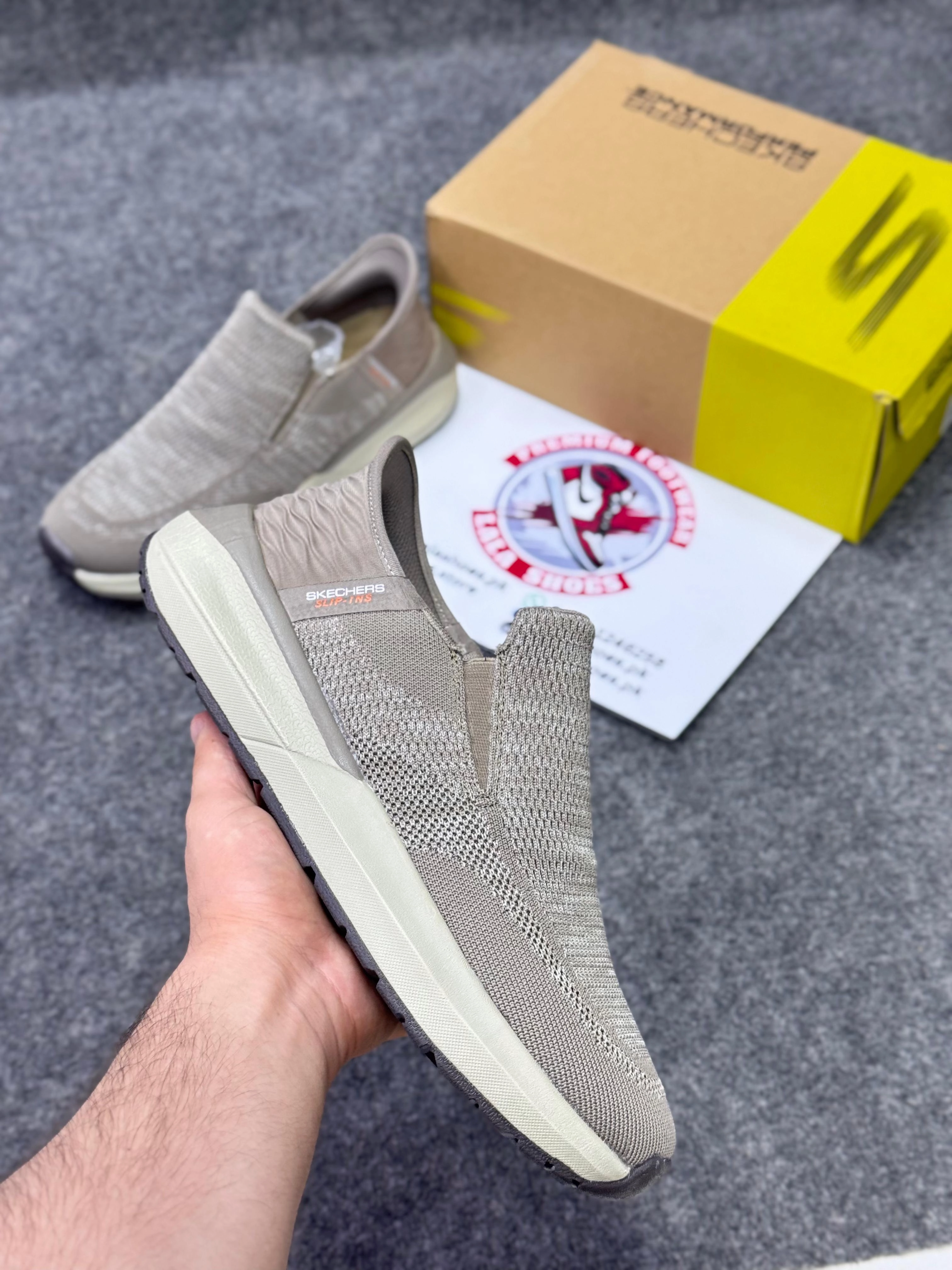 Skechers Slip-ins: Max Cushioning Hyper Burst Khaki 24758, Running Shoes in Pakistan As Running Shoes