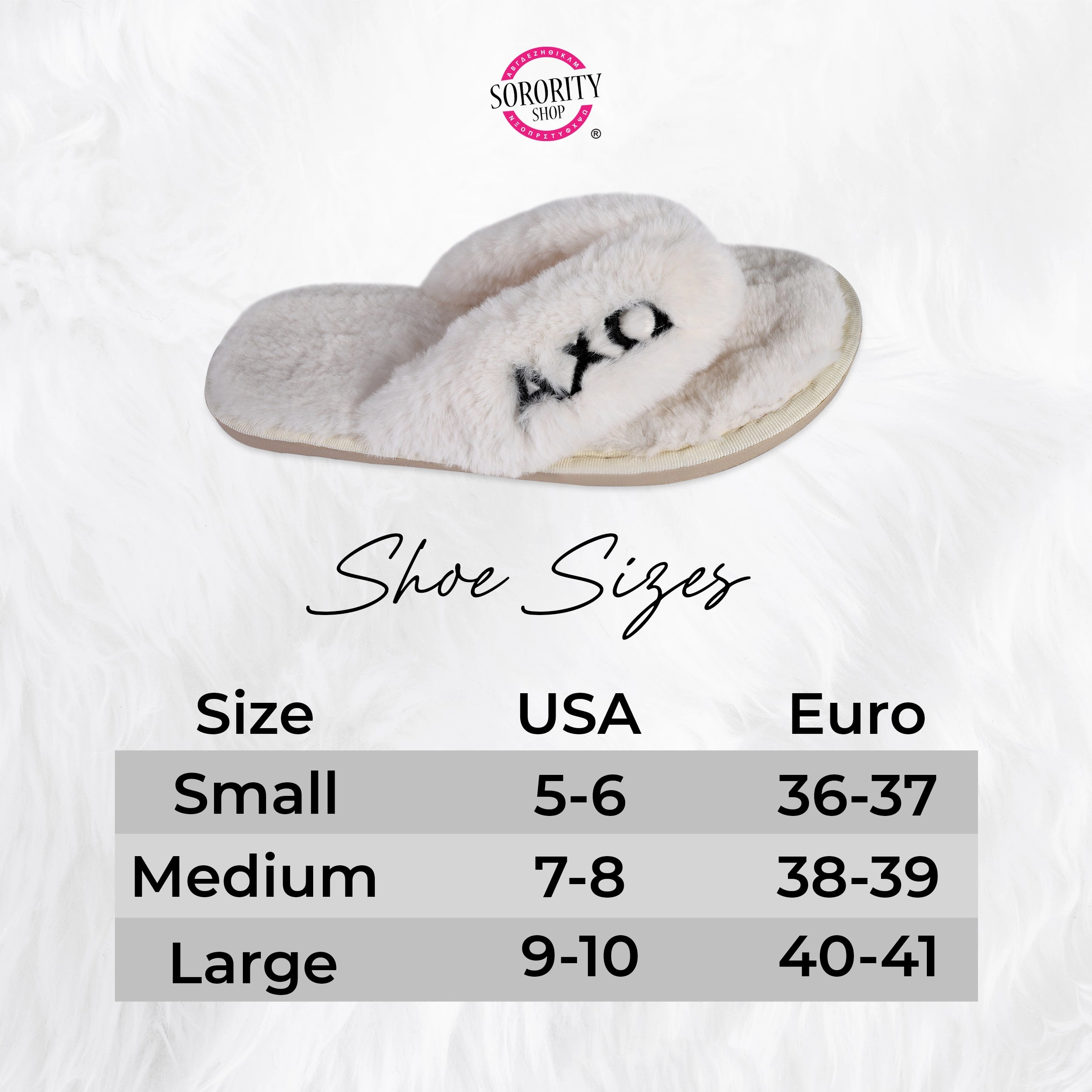 Zeta Tau Alpha - Furry Slippers Women - With ZTA Embroidery Logo Safe Slippers For Elderly