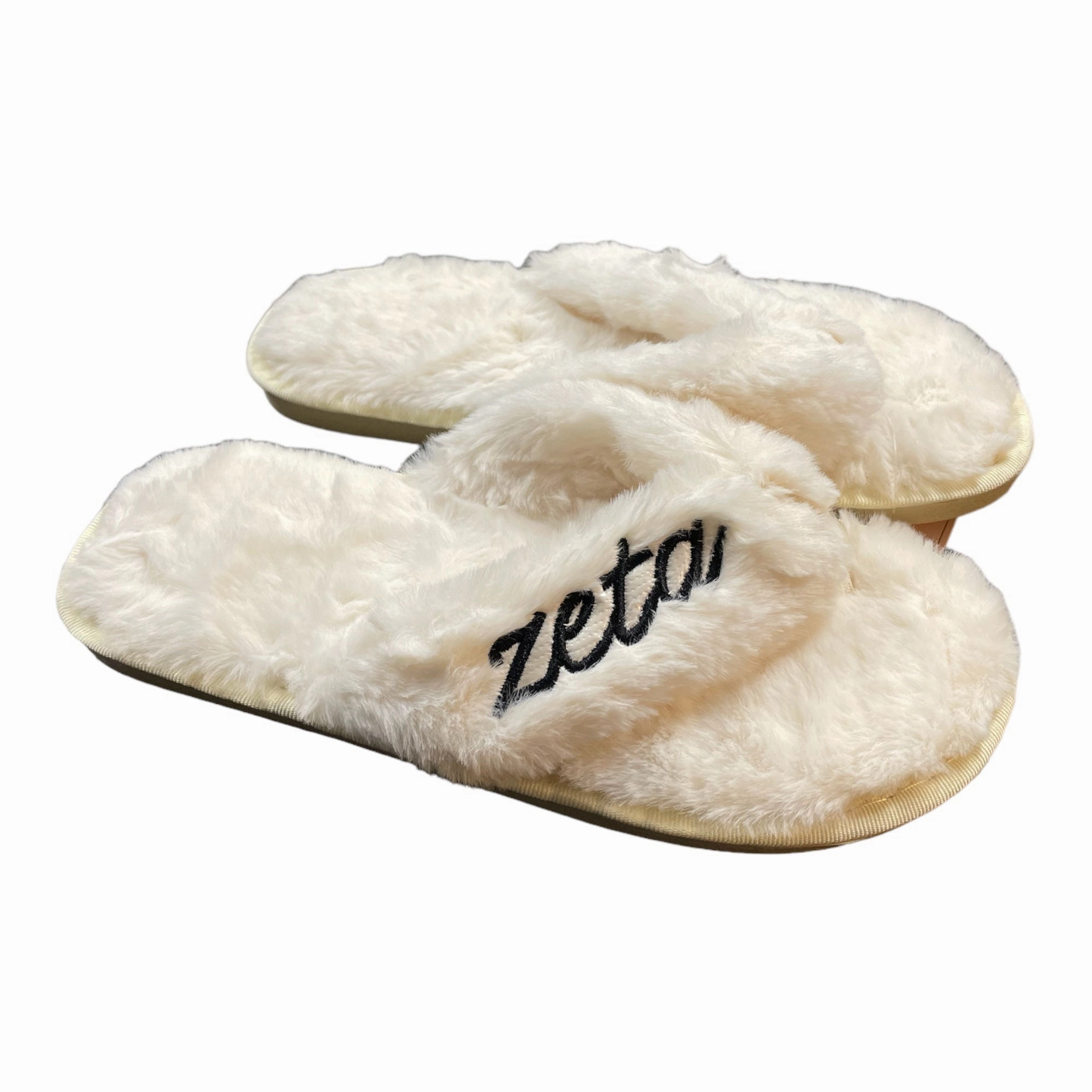 Feet Massage Slippers Zeta Tau Alpha - Furry Slippers Women - With ZTA Embroidery Logo