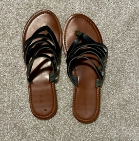 Women's strappy sandals Black, 9.5 - Shoes: 9.5 (Adult) Sandals Toms